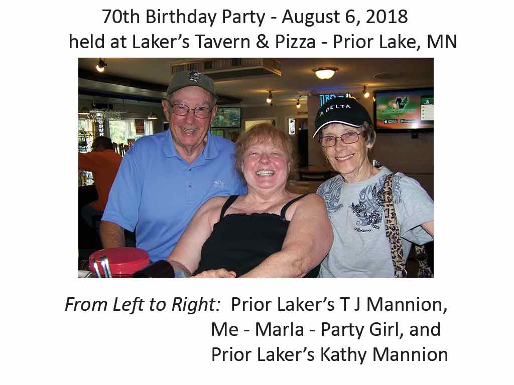 Laker's Tavern & Pizza Marla's 70th Birthday Celebration