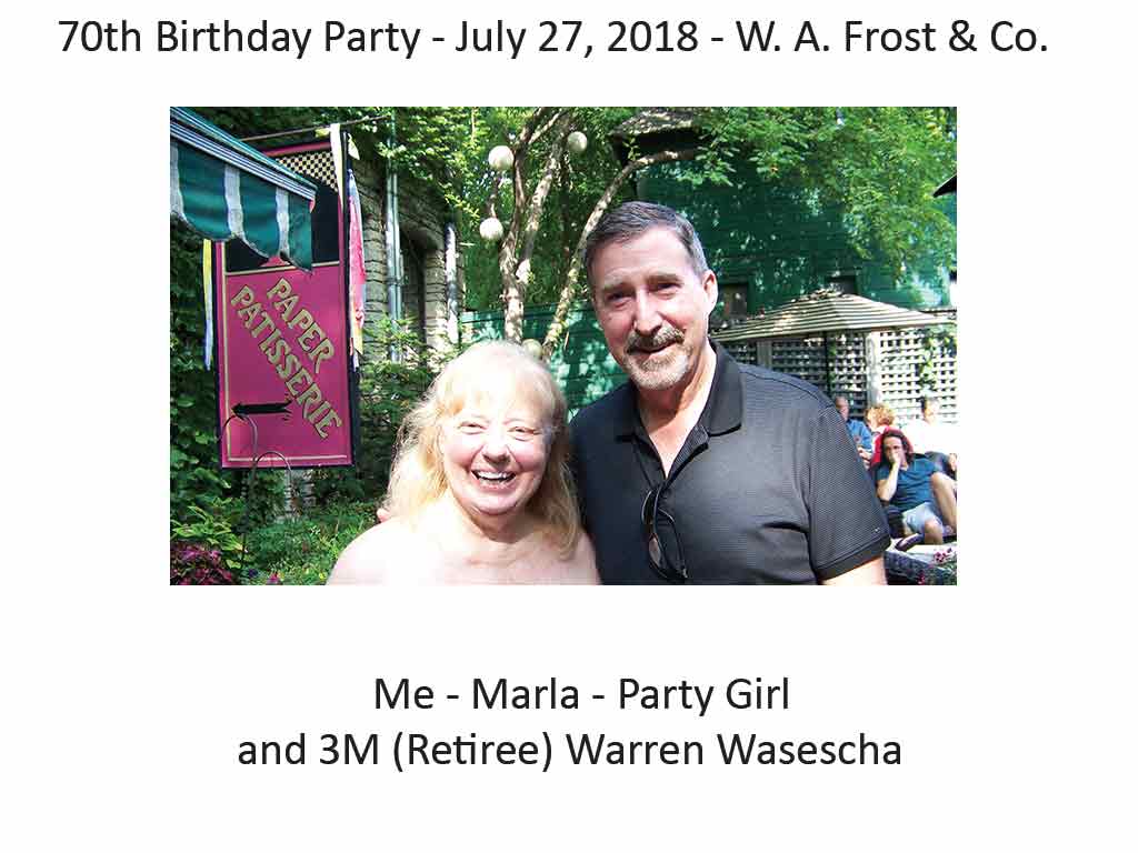 W.A.Frost Back Patio Marla's 70th Birthday Celebration