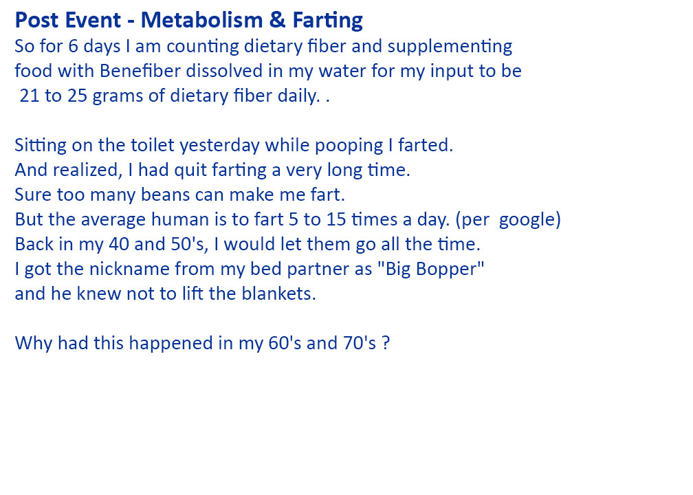 Metabolism & Farts page one