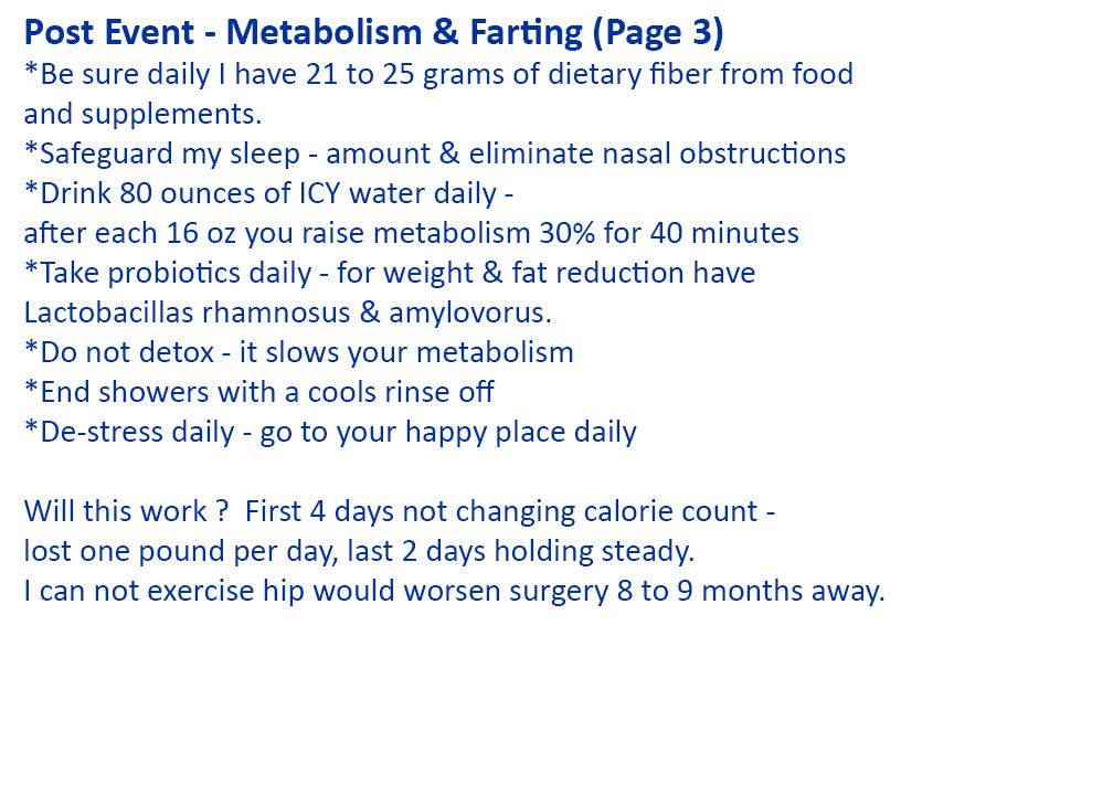 Metabolism & Farts page three
